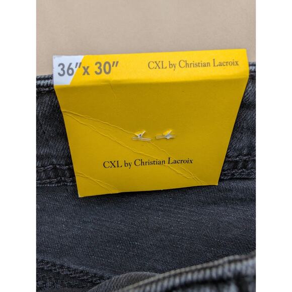 CXL by Christian Lacroix Men's Denim Fadded Black Slim Fit Jeans Size W36/L30 - Picture 4 of 6